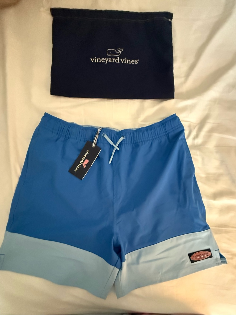 Vineyard Vines Blue Two-Tone Boys Swim Trunks